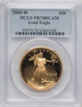 2005-W $50 One-Ounce Gold Eagle PCGS PR70