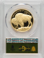 2016-W $50 One-Ounce Gold Buffalo 10th Anniversary Gold Foil PCGS PR70