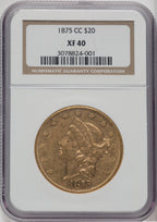 1875-CC $20 Liberty Double Eagle NGC XF40