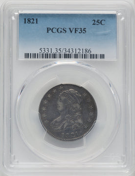 1821 25C Bust Quarter PCGS VF35