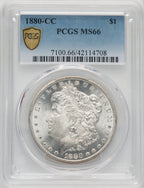 1880-CC $1 Morgan Dollar PCGS MS66