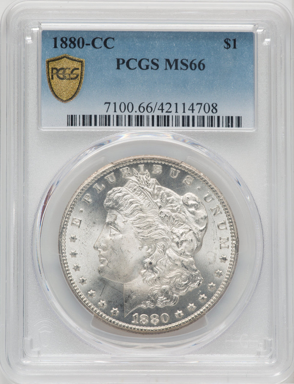 1880-CC $1 Morgan Dollar PCGS MS66