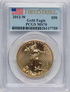 2012 $50 One-Ounce Gold Eagle PCGS MS70