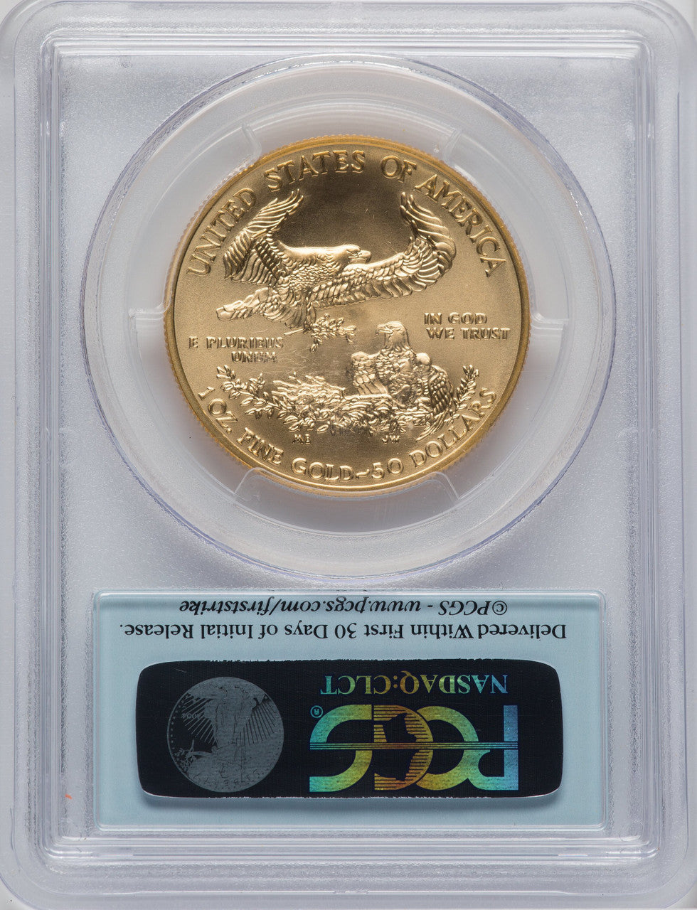 2012 $50 One-Ounce Gold Eagle PCGS MS70