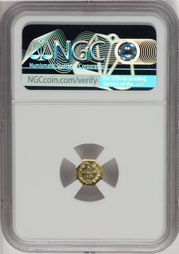 1859 Liberty Octagonal 25 Cents BG-702 R.3 California Fractional Gold NGC MS67