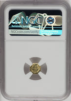 1859 Liberty Octagonal 25 Cents BG-702 R.3 California Fractional Gold NGC MS67