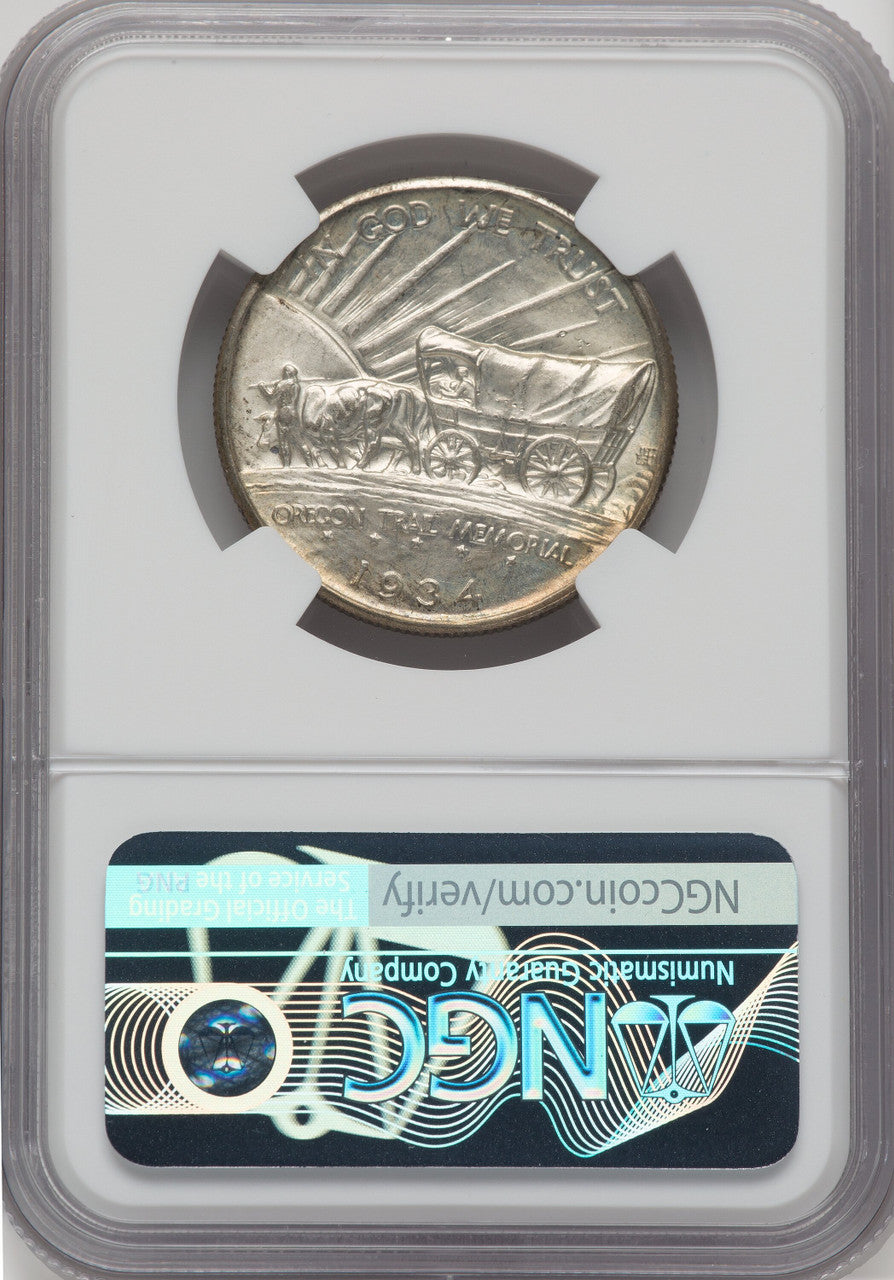1934-D 50C Oregon Commemorative Silver NGC MS67