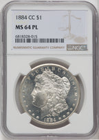 1884-CC $1 PL Morgan Dollar NGC MS64