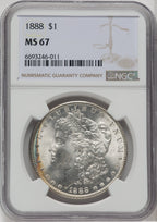 1888 $1 Morgan Dollar NGC MS67