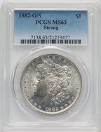 1882-O/S $1 Morgan Dollar PCGS MS63