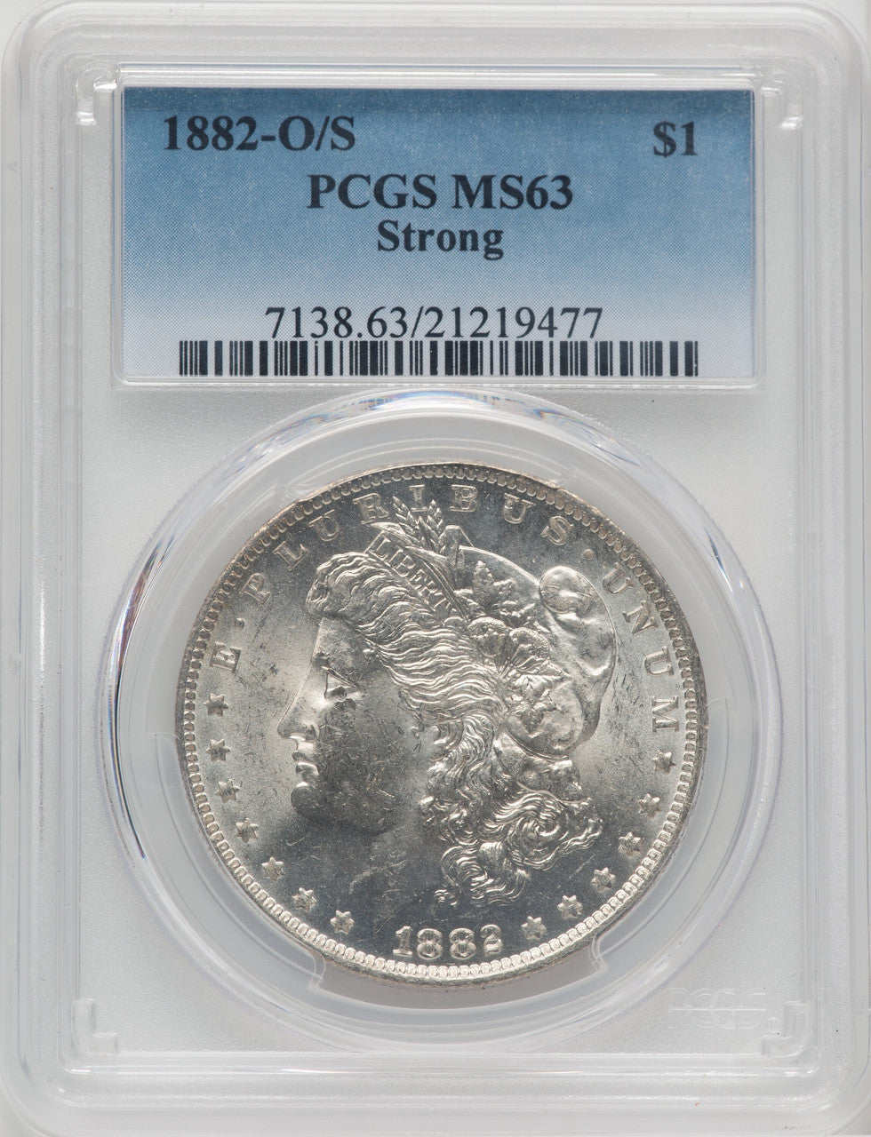 1882-O/S $1 Morgan Dollar PCGS MS63