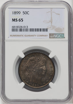 1899 50C Barber Half Dollar NGC MS65