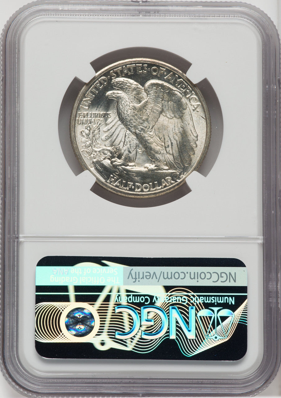 1935-D 50C Walking Liberty Half Dollar NGC MS66+