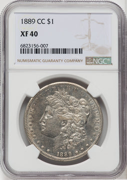 1889-CC $1 Morgan Dollar NGC XF40