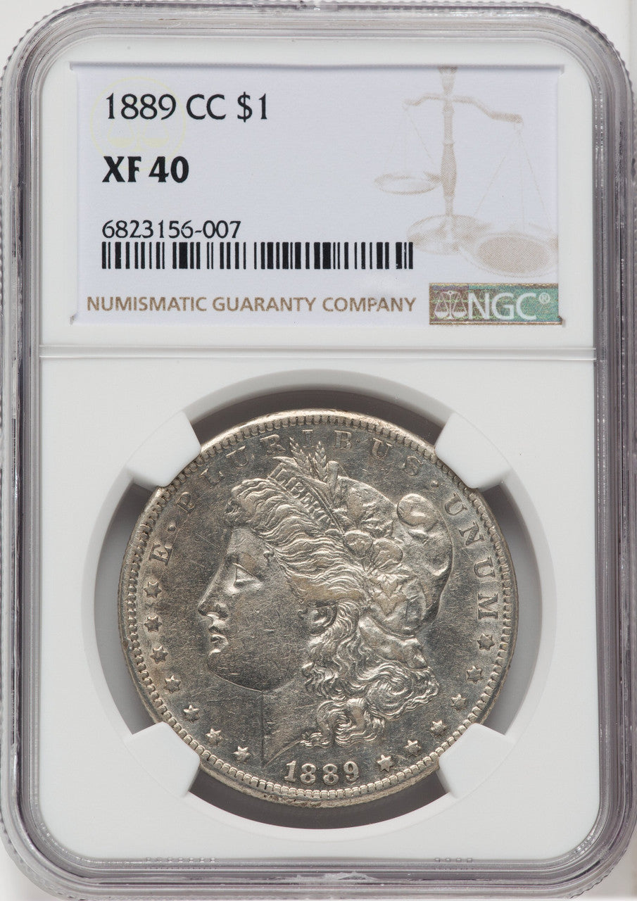 1889-CC $1 Morgan Dollar NGC XF40