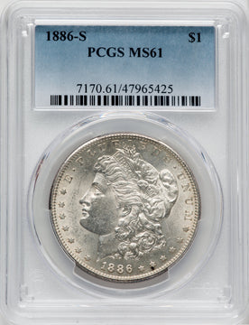 1886-S $1 Morgan Dollar PCGS MS61
