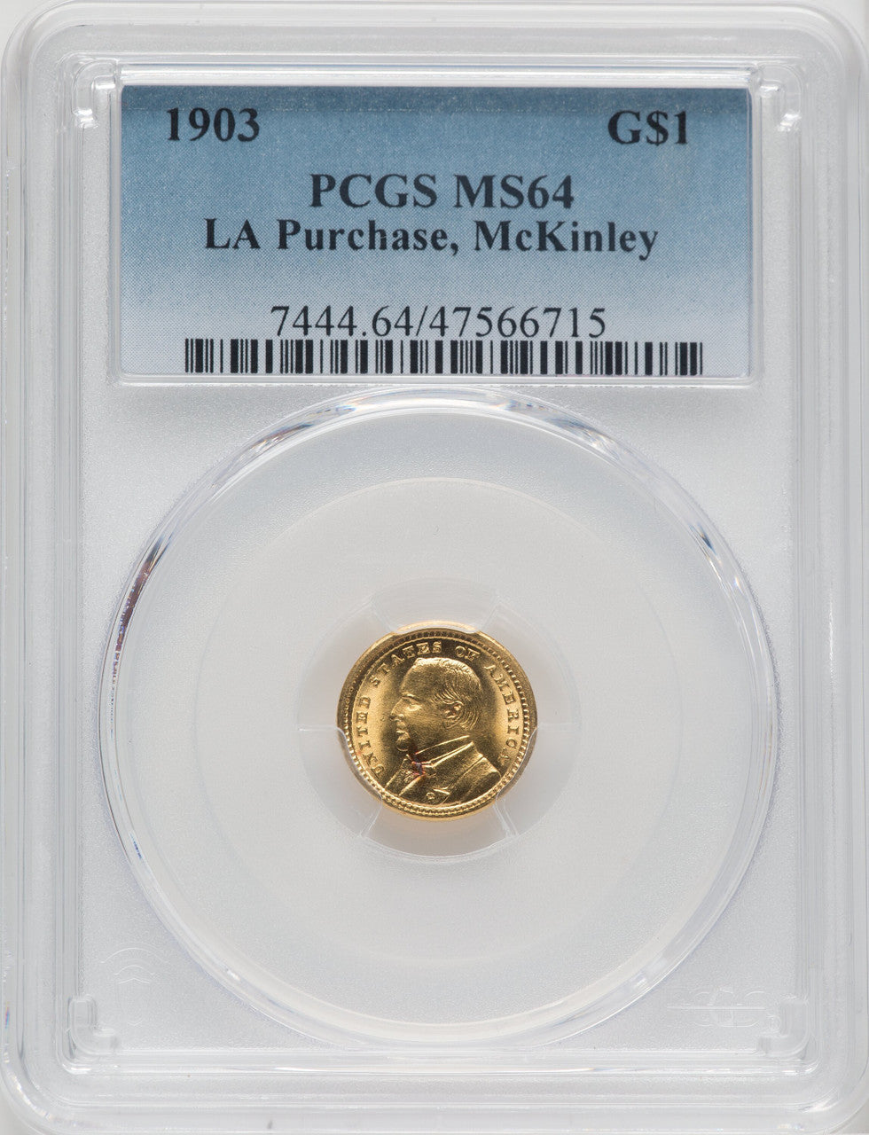 1903 G$1 MCKIN Commemorative Gold PCGS MS64