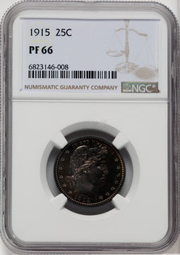1915 25C Proof Barber Quarter NGC PR66