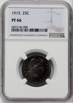 1915 25C Proof Barber Quarter NGC PR66