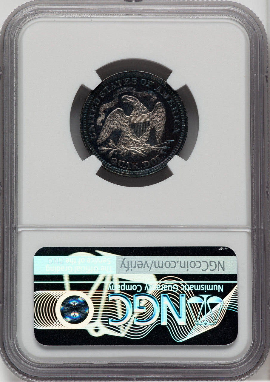 1866 25C CA Proof Seated Quarter NGC PR66