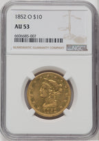 1852-O $10 Liberty Eagle NGC AU53