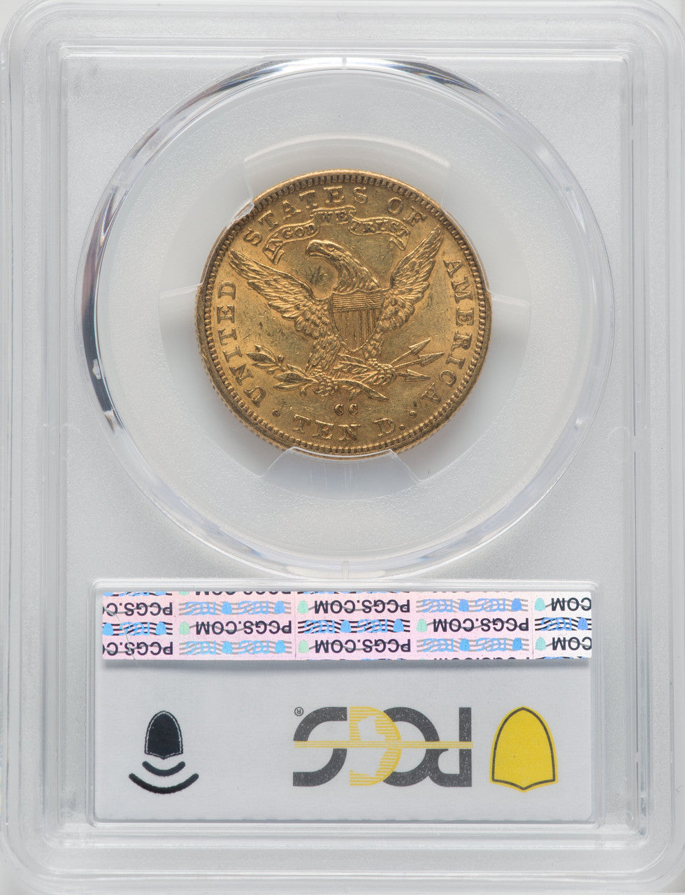 1892-CC $10 CAC Liberty Eagle PCGS AU58