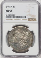 1892-S $1 Morgan Dollar NGC AU50