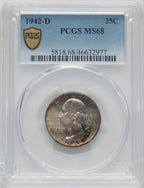 1942-D 25C Washington Quarter PCGS MS68