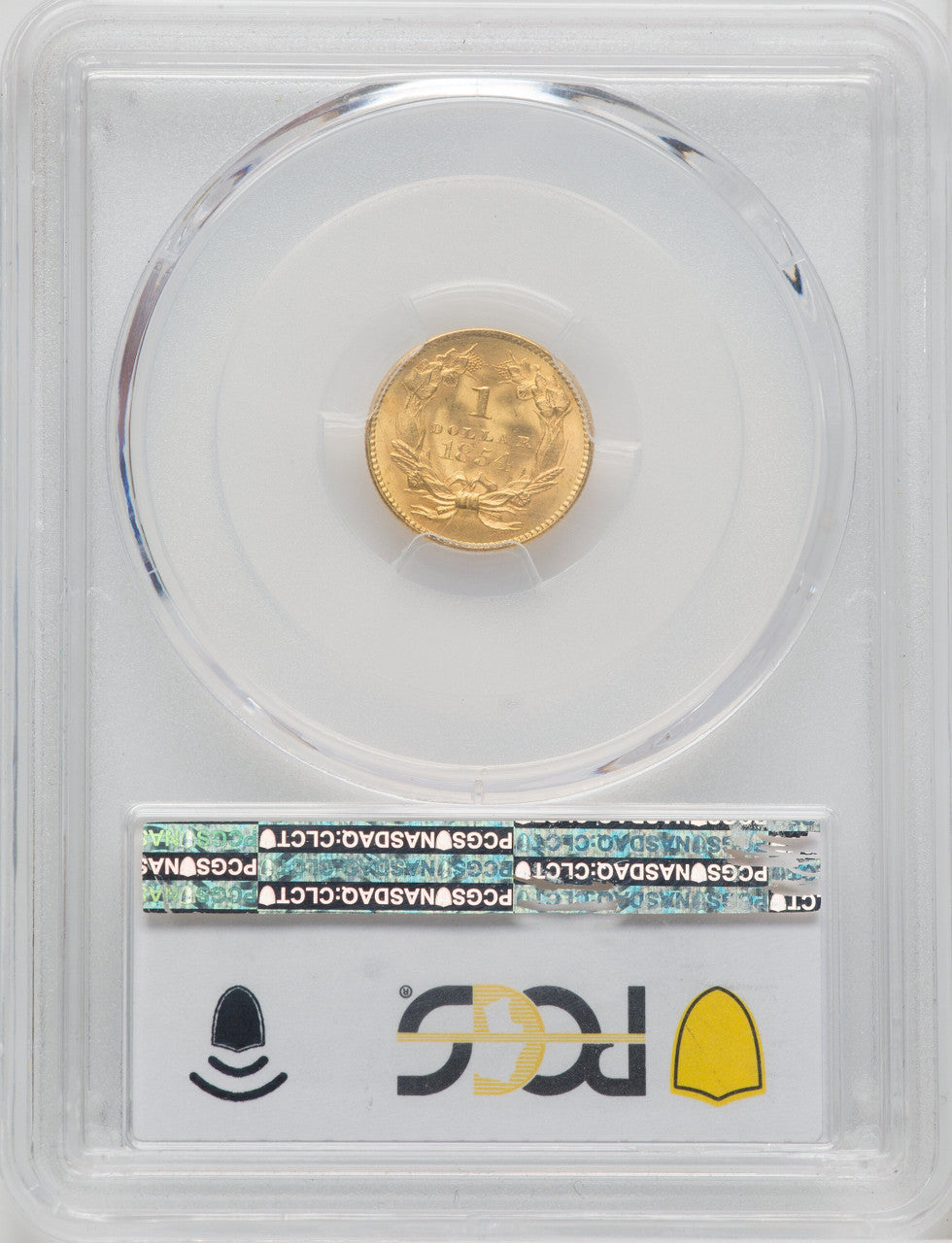 1854 G$1 Type Two Gold Dollar PCGS MS65