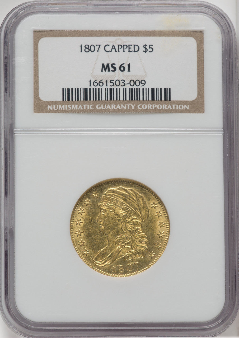 1807 $5 Bust Left Early Half Eagle NGC MS61