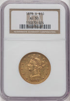1878-S $10 Liberty Eagle NGC AU50