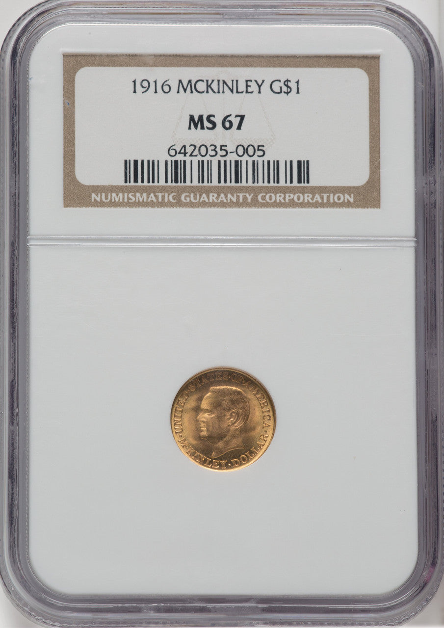 1916 G$1 McKinley Commemorative Gold NGC MS67