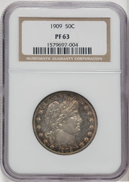 1909 50C Proof Barber Half Dollar NGC PR63