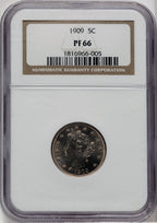 1909 5C Proof Liberty Nickel NGC PR66
