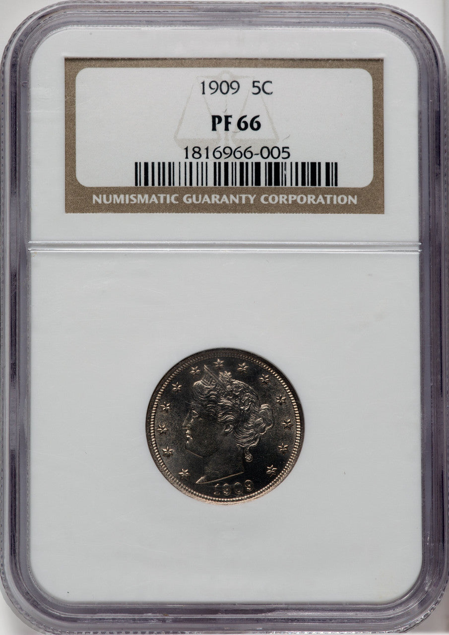 1909 5C Proof Liberty Nickel NGC PR66