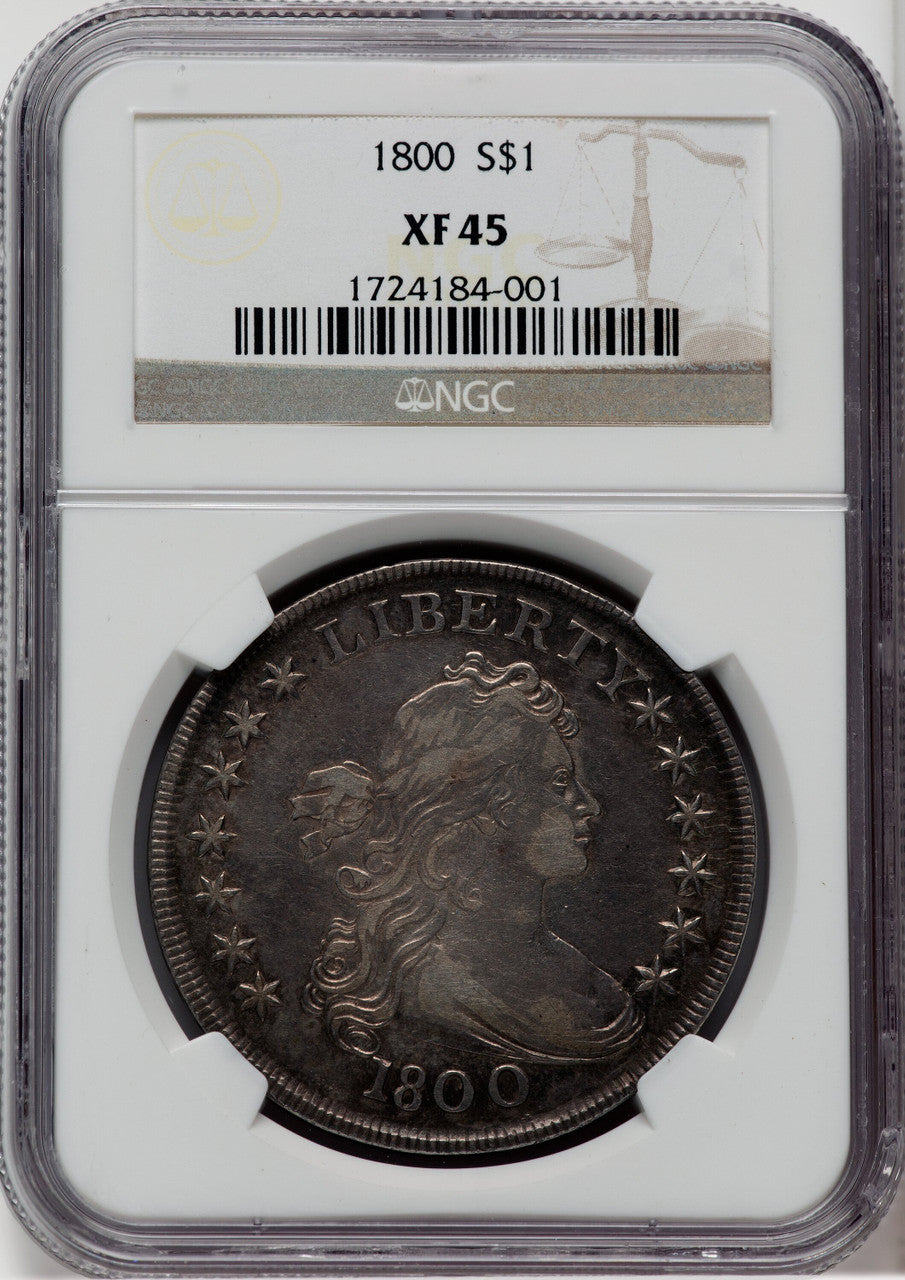 1800 S$1 Early Dollar NGC XF45