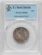 1877 25C Seated Quarter PCGS MS66