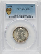 1960 25C Washington Quarter PCGS MS67+