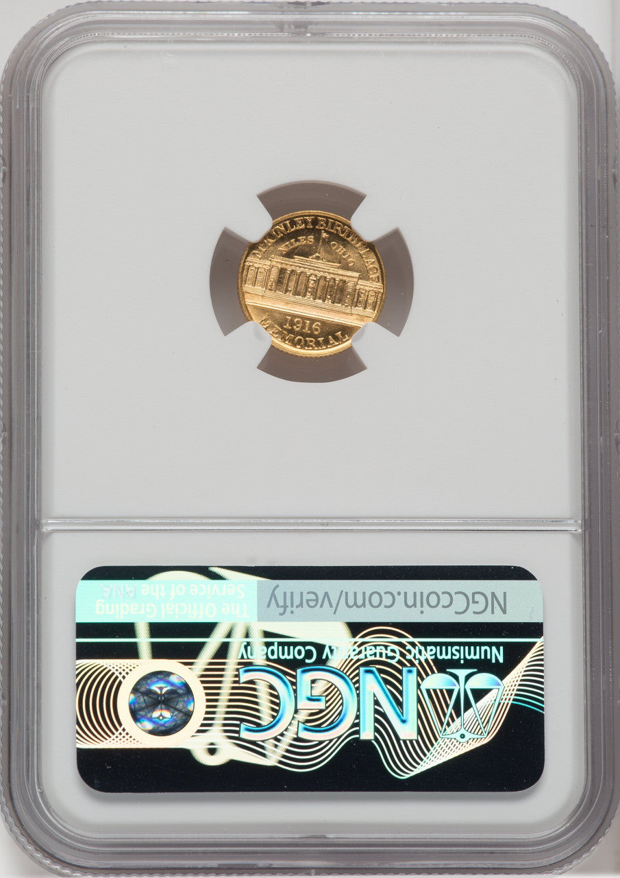 1916 G$1 McKinley Commemorative Gold NGC MS66