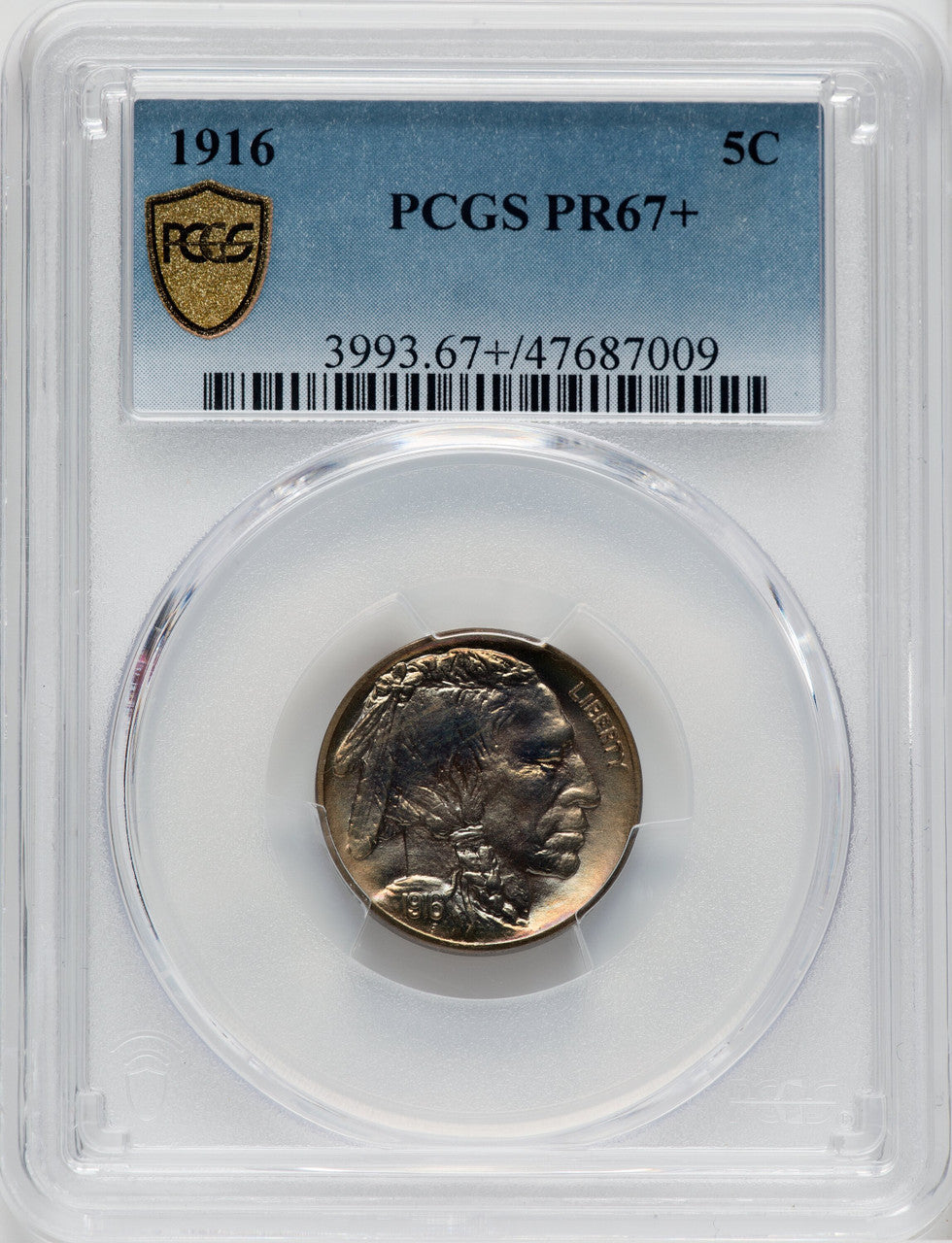 1916 5C Proof Buffalo Nickel PCGS PR67+