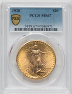 1928 $20 Saint-Gaudens Double Eagle PCGS MS67