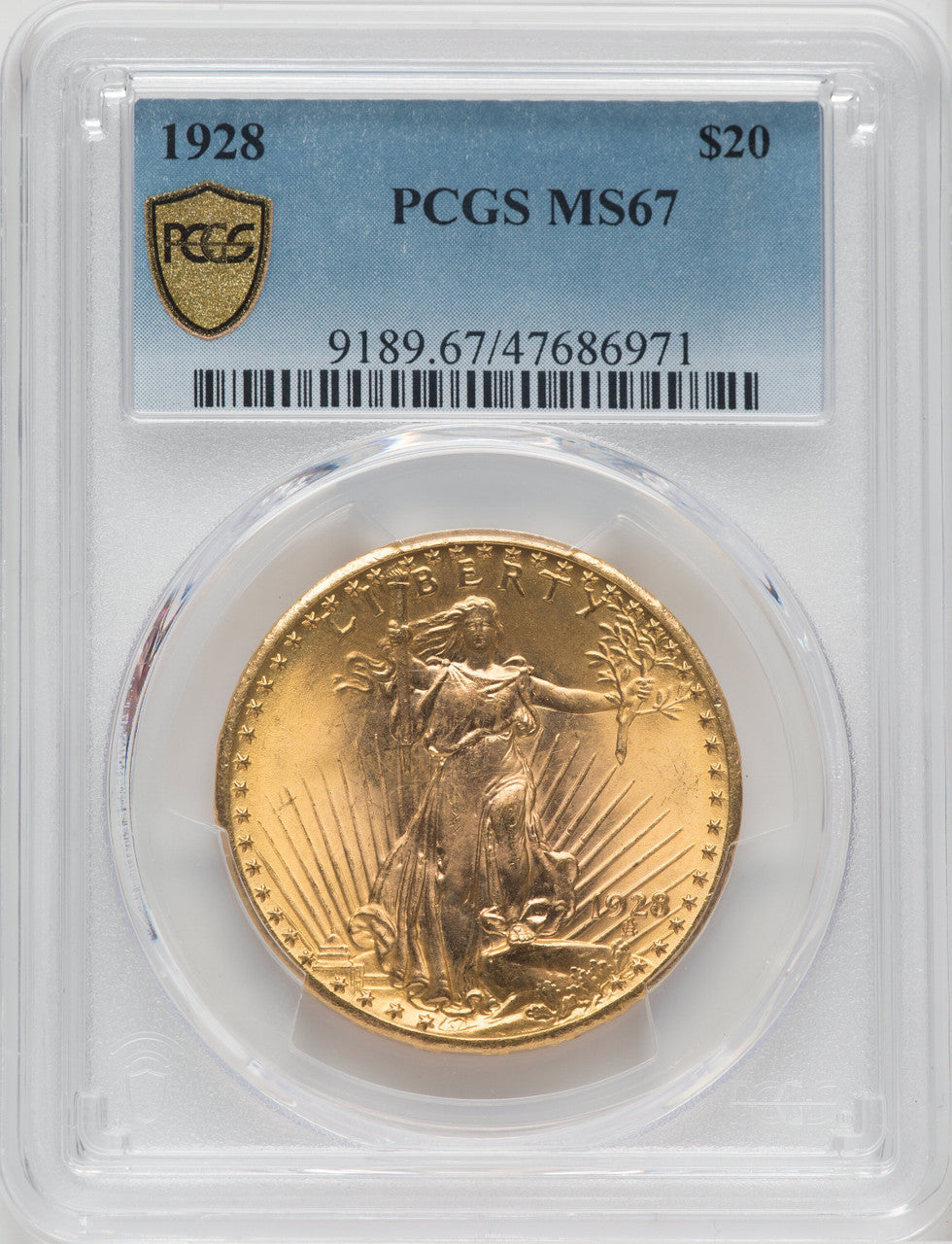 1928 $20 Saint-Gaudens Double Eagle PCGS MS67
