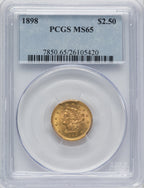1898 $2.50 Liberty Quarter Eagle PCGS MS65