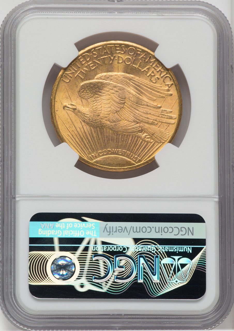 1916-S $20 NGC Secure Saint-Gaudens Double Eagle NGC MS65+
