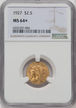 1927 $2.50 Indian Quarter Eagle NGC MS64+