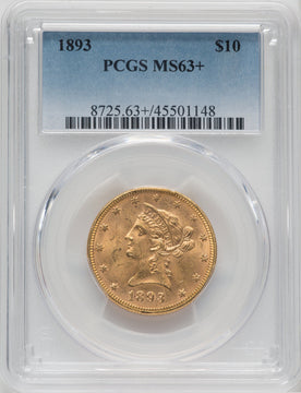 1893 $10 Liberty Eagle PCGS MS63+