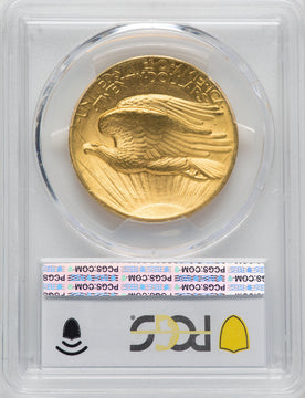 1907 $20 Flat Rim High Relief Double Eagle PCGS MS64