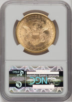 1857-S $20 Liberty Double Eagle NGC MS66