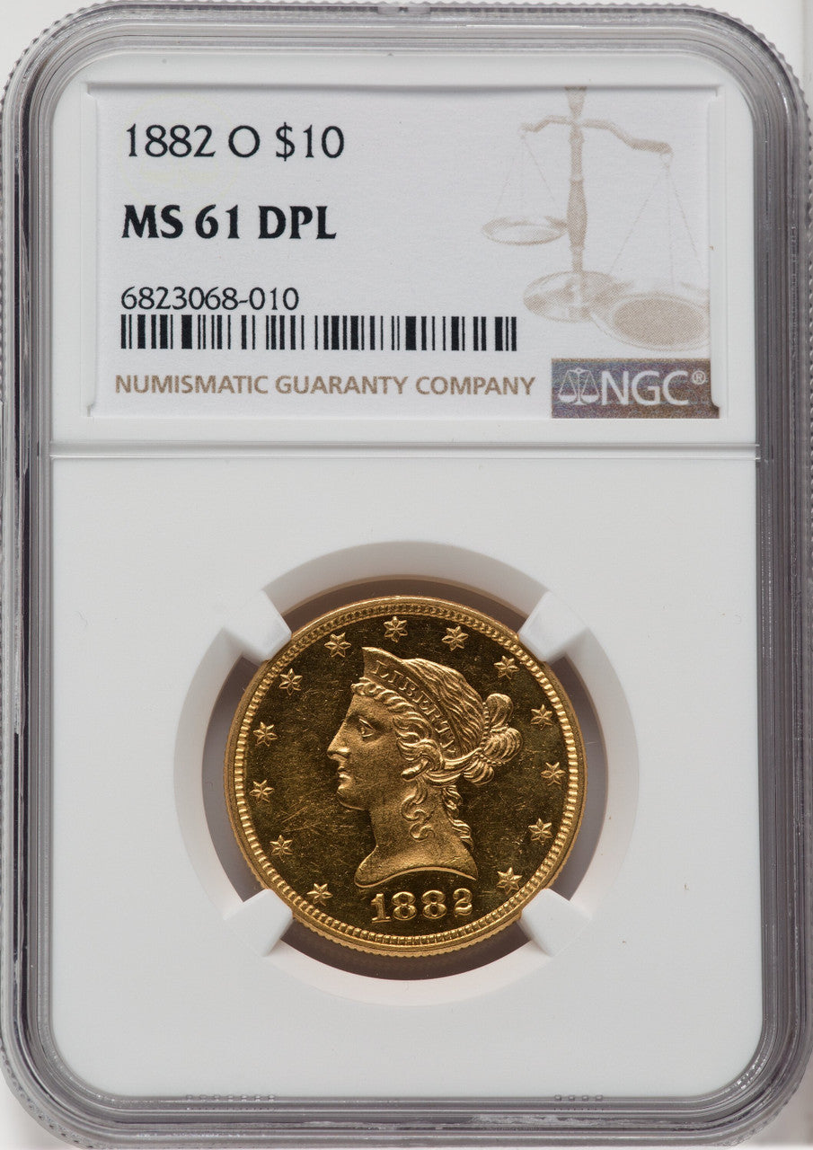 1882-O $10 PL Liberty Eagle NGC MS61