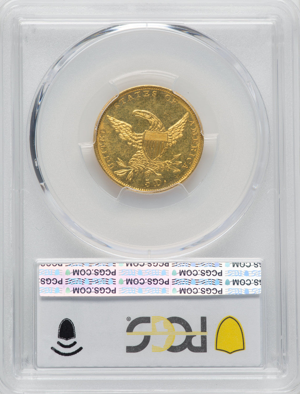 1835 $5 Classic Half Eagle PCGS MS63
